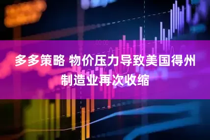 多多策略 物价压力导致美国得州制造业再次收缩