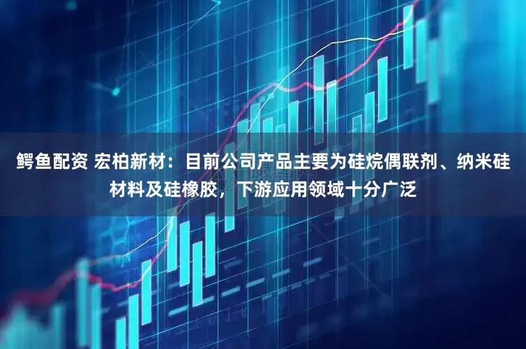 鳄鱼配资 宏柏新材：目前公司产品主要为硅烷偶联剂、纳米硅材料及硅橡胶，下游应用领域十分广泛