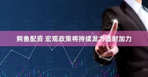 鳄鱼配资 宏观政策将持续发力适时加力
